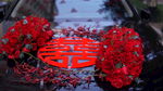 中式婚车鲜花装饰