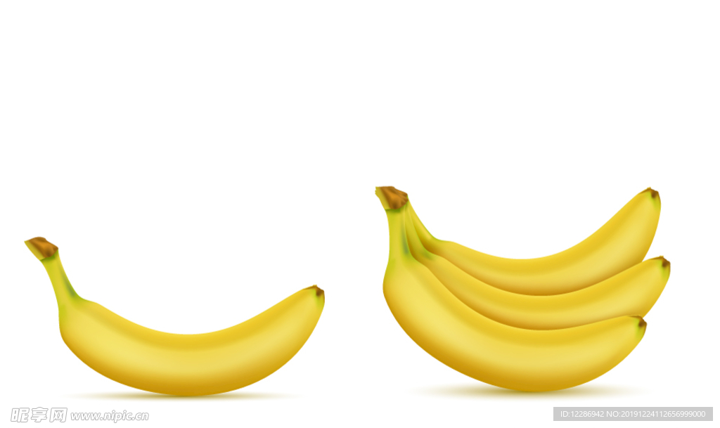 超逼真香蕉插画