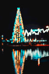 光 圣诞树 夜景 灯光 节日