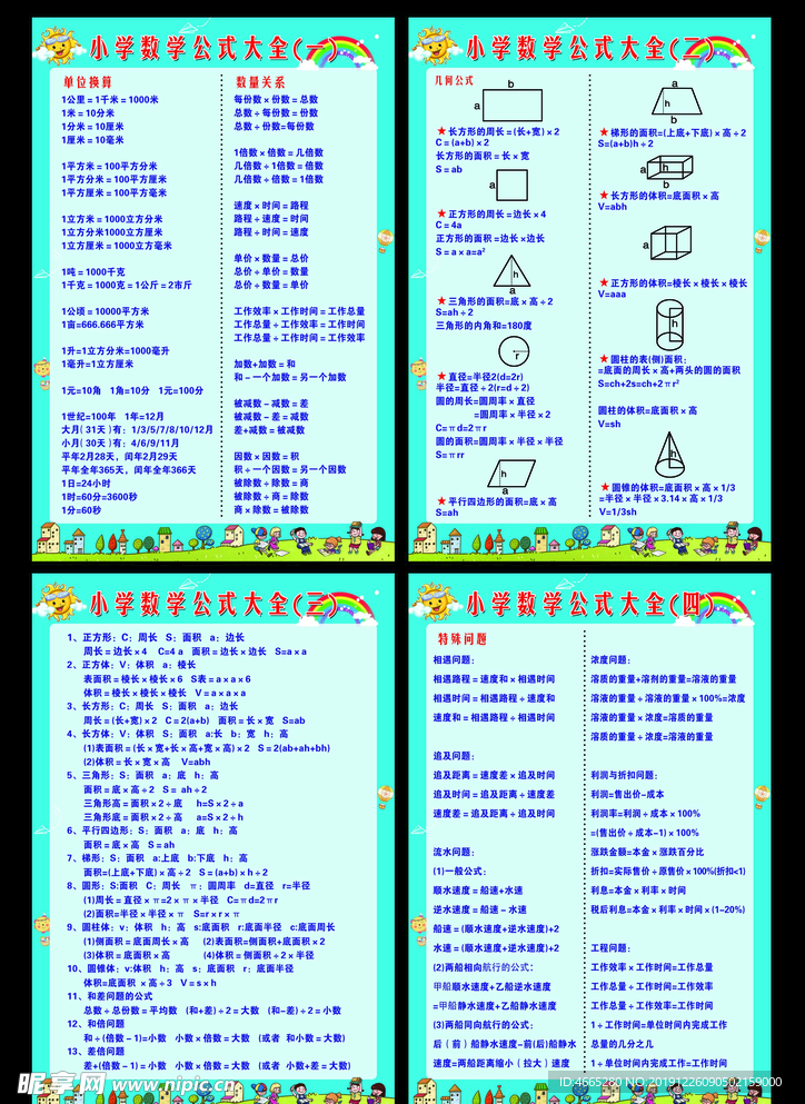 小學(xué)數(shù)學(xué)公式