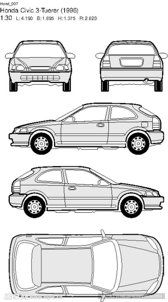 手绘轿车