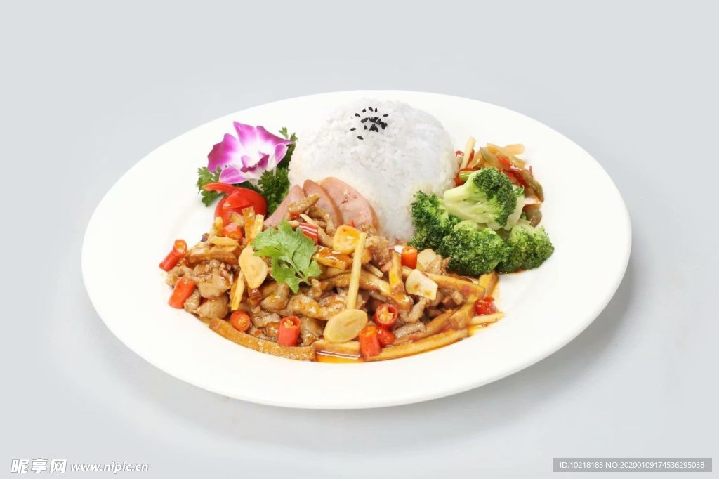 香干肉絲飯