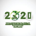 绿色环保创意2020立体字