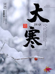 中国节气节日大寒海报设计