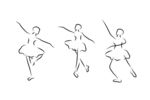 芭蕾舞蹈动作手绘