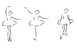 芭蕾手绘动作矢量设计