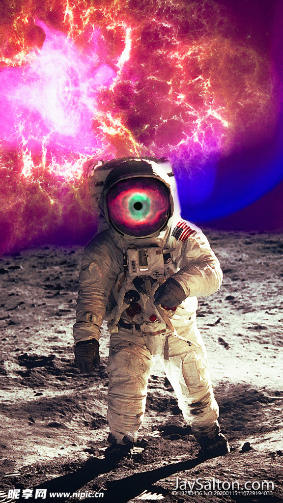 宇宙星球宇航員太空背景
