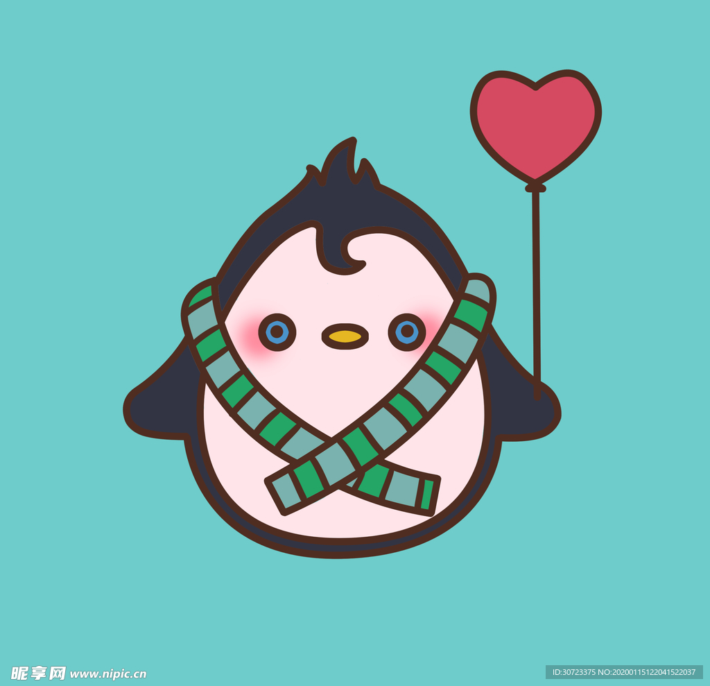 可愛(ài)卡通小企鵝簡(jiǎn)筆畫(huà)