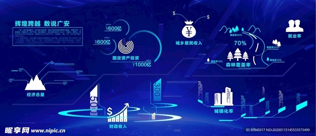 广安数字经济科技图标
