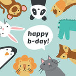 动物朋友庆祝生日