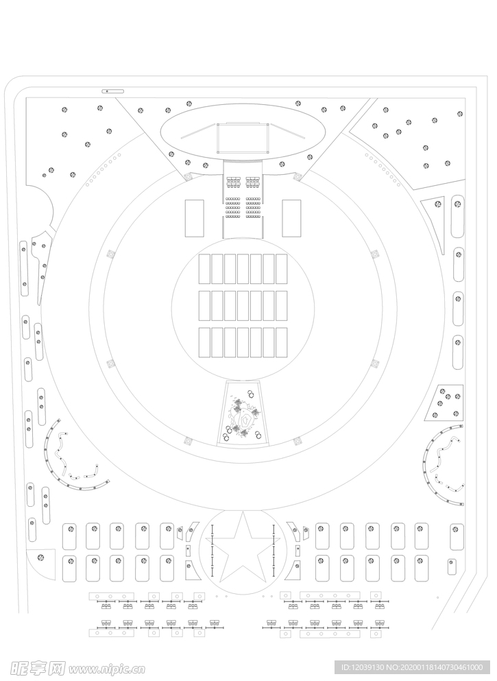 广场庆典布置平面图