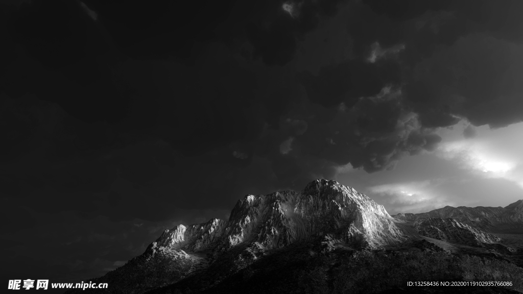 群山高山山峰天空风景