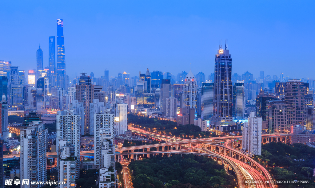 上海城市夜景風光