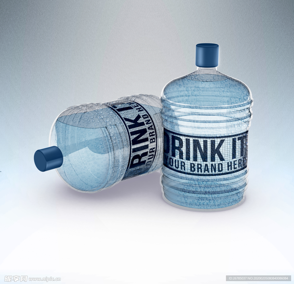 矿泉水大桶水瓶装水包装效果图