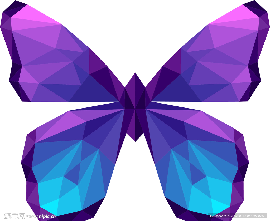 蝴蝶紫色碎片闪亮矢量图