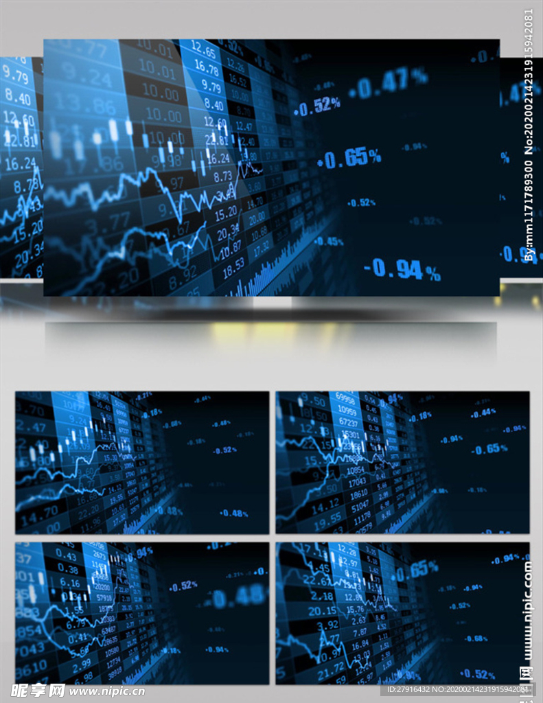 股票数据变化视频素材
