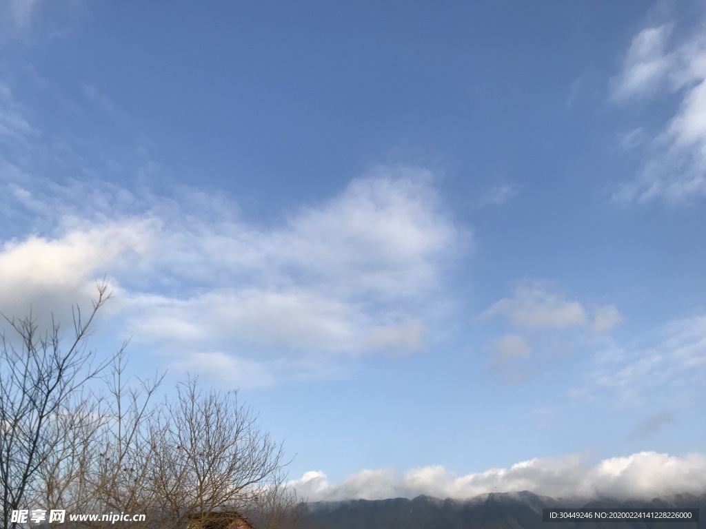云 天空 藍天 白云 天空云彩