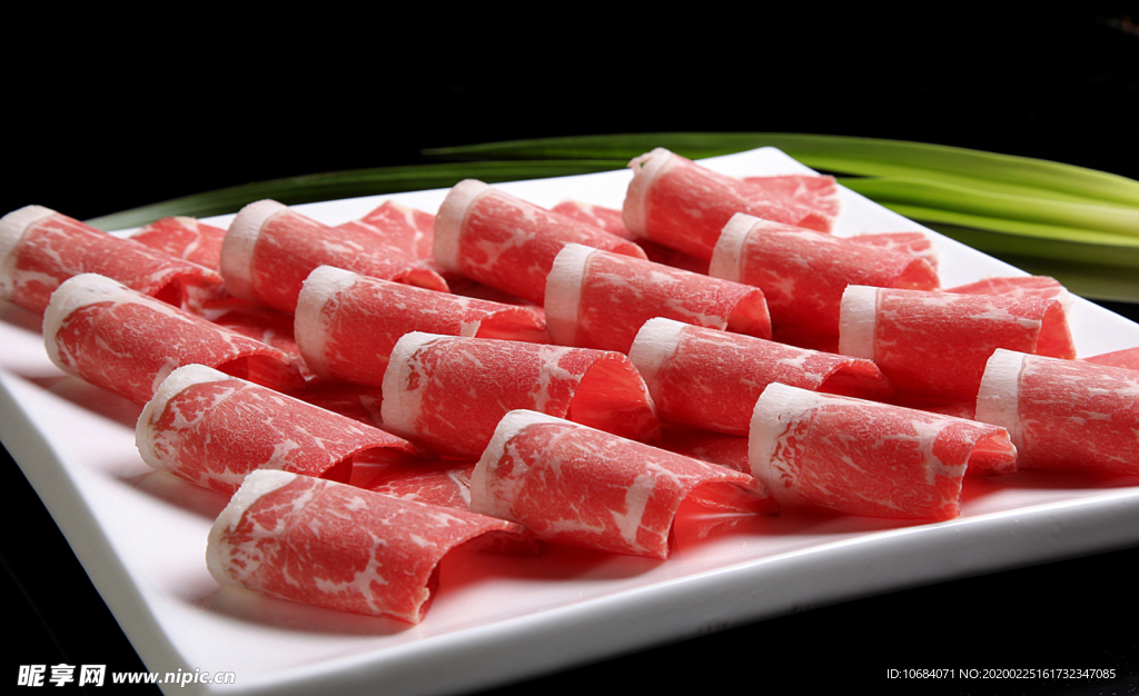 特色火鍋綠色健康牛羊肉卷