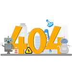 404机器人机械矢量图