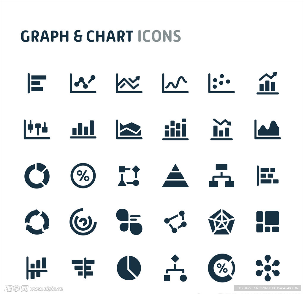 简约金融数据统计icon图标