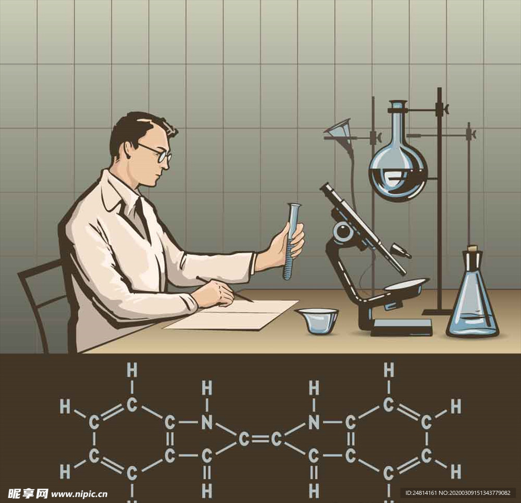 化学老师化学教材插图背景
