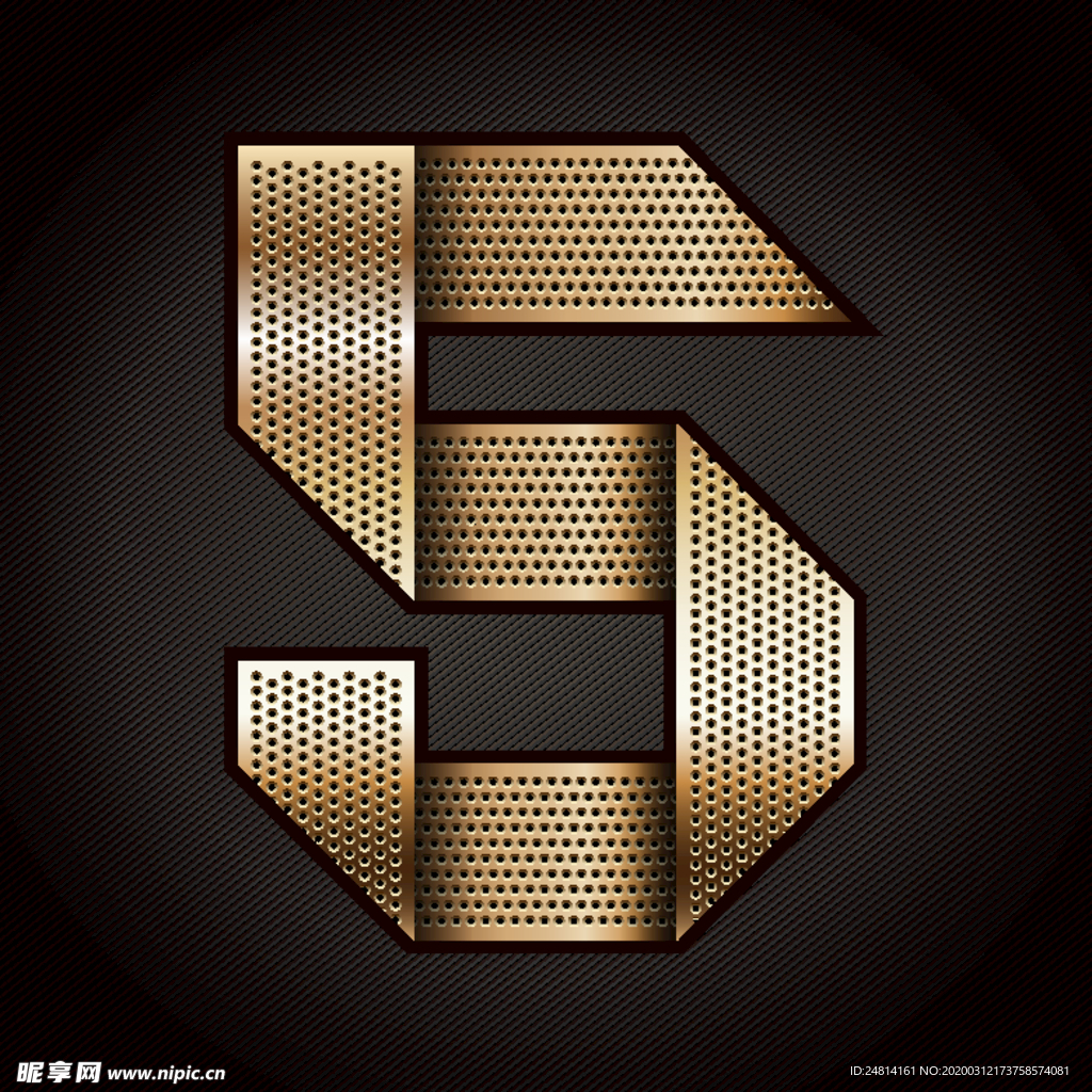 黄金字体金属艺术字设计金色素材