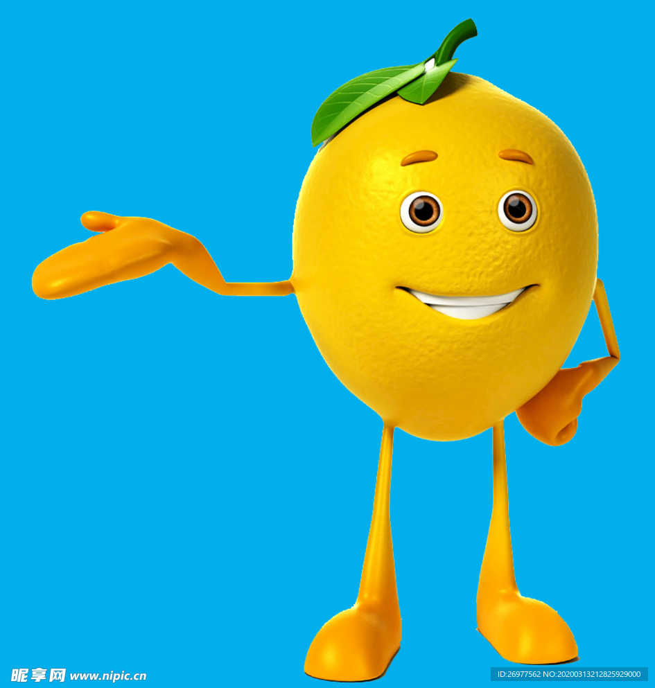 卡通水果檸檬