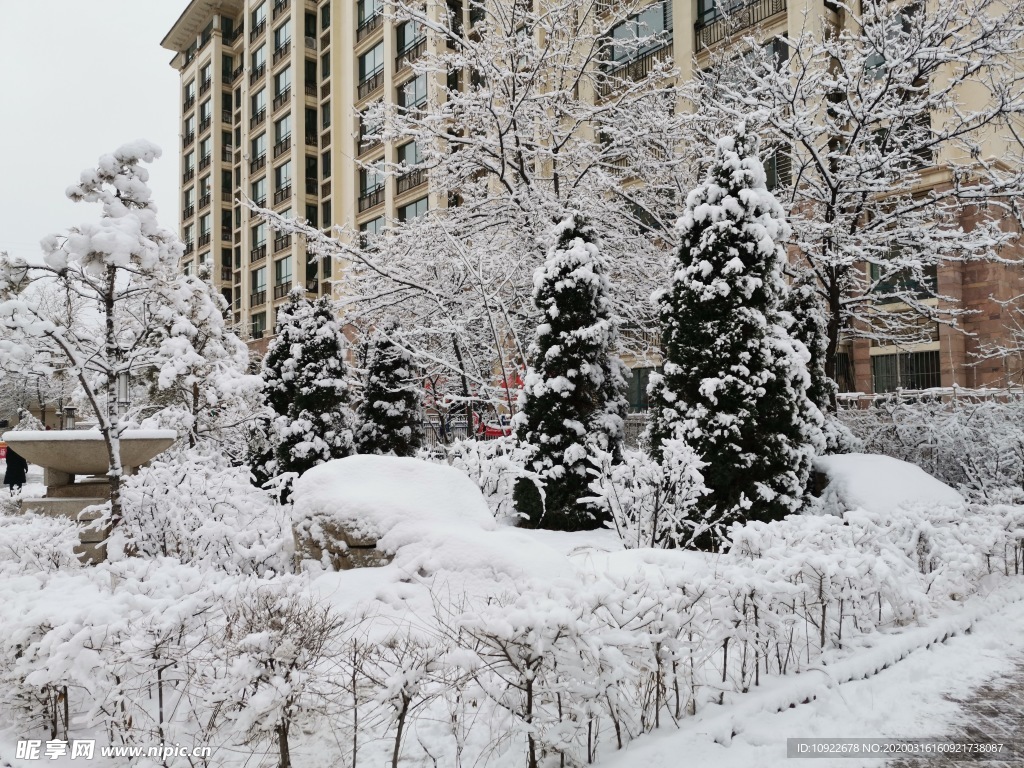 社區雪景 房產 市區雪景