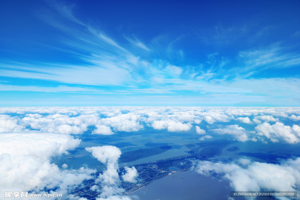 藍(lán)天白云晴空碧空?qǐng)D片