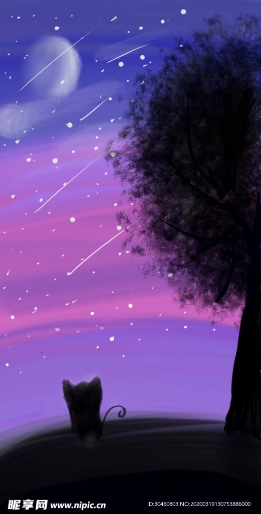 插畫星空