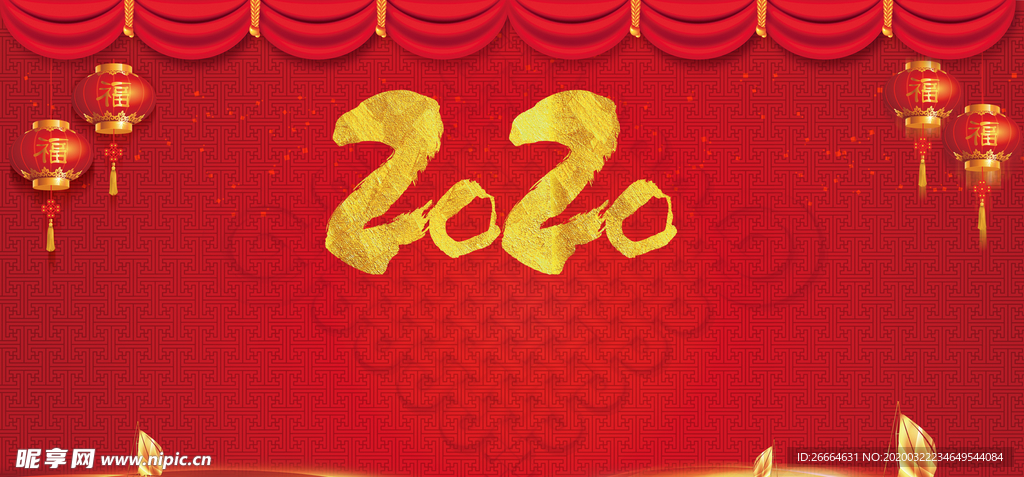 春节新年喜庆红色背景