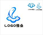 logo 渔业 鱼 花 桃花