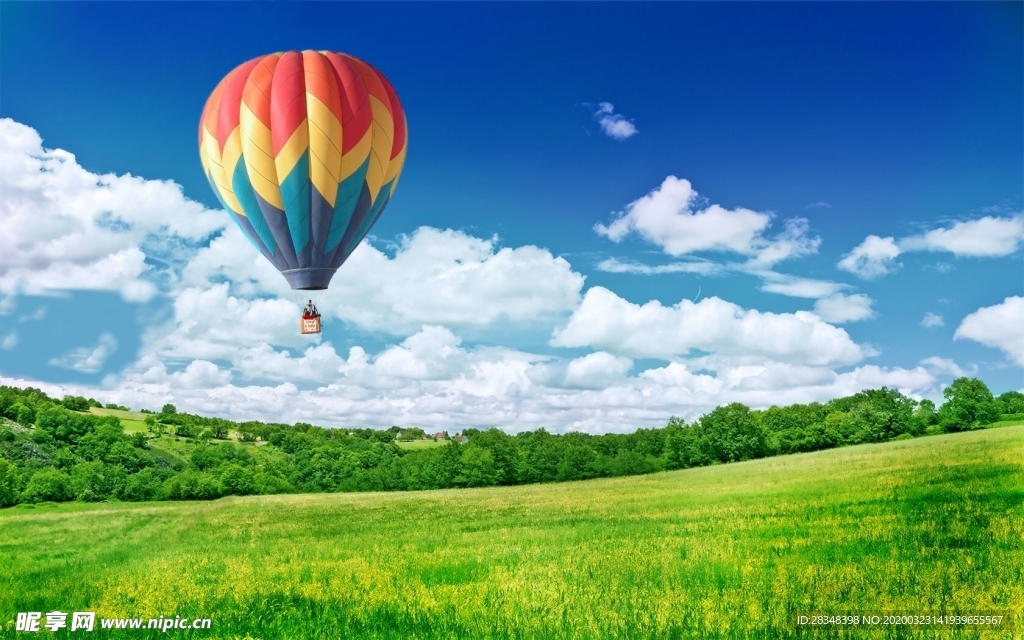 热气球风景图片