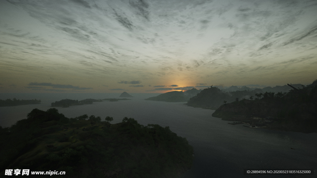 山 島 回憶 山的景觀 日落