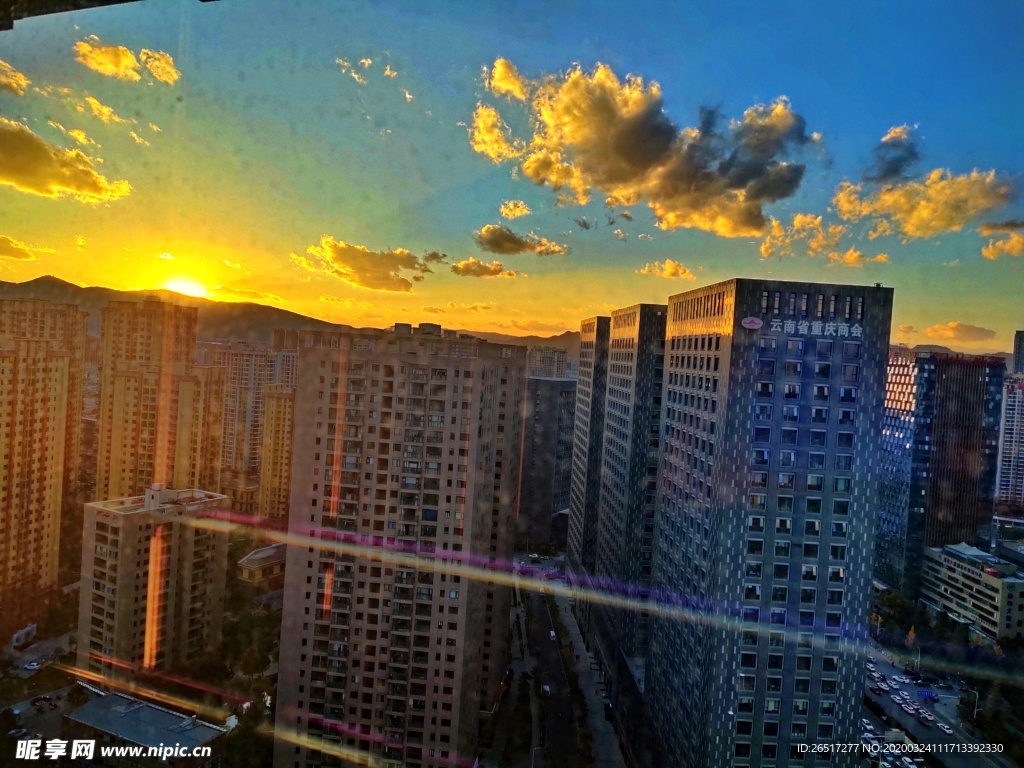 城市的晚霞