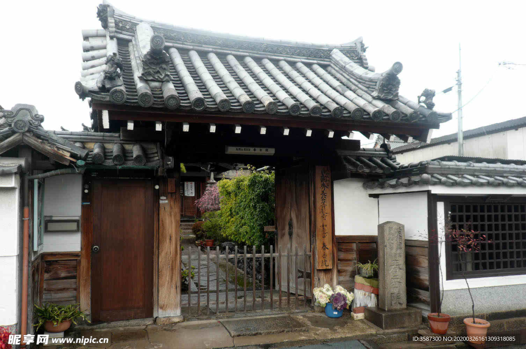 日本古建大门