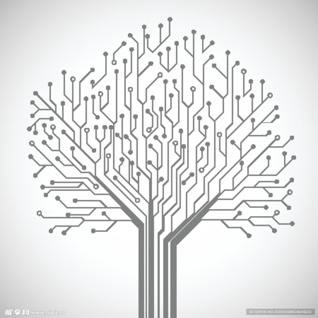 计算机电路板树创意电子海报