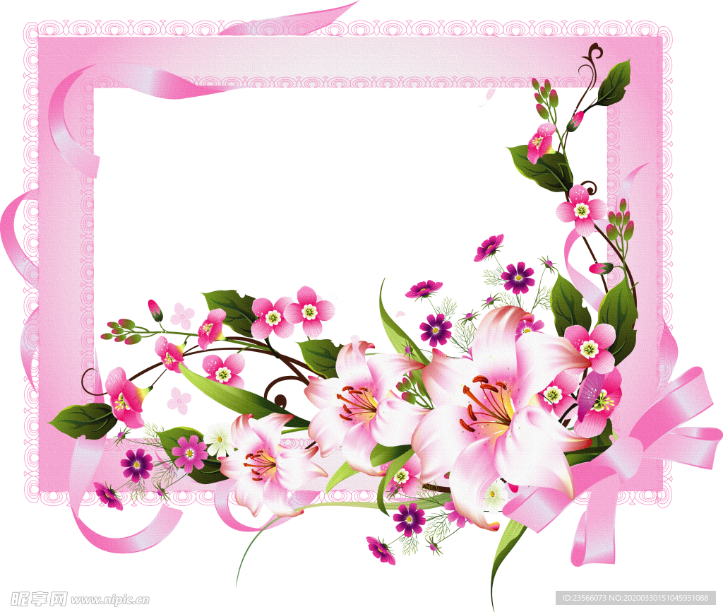 創(chuàng)意花朵圖案邊框