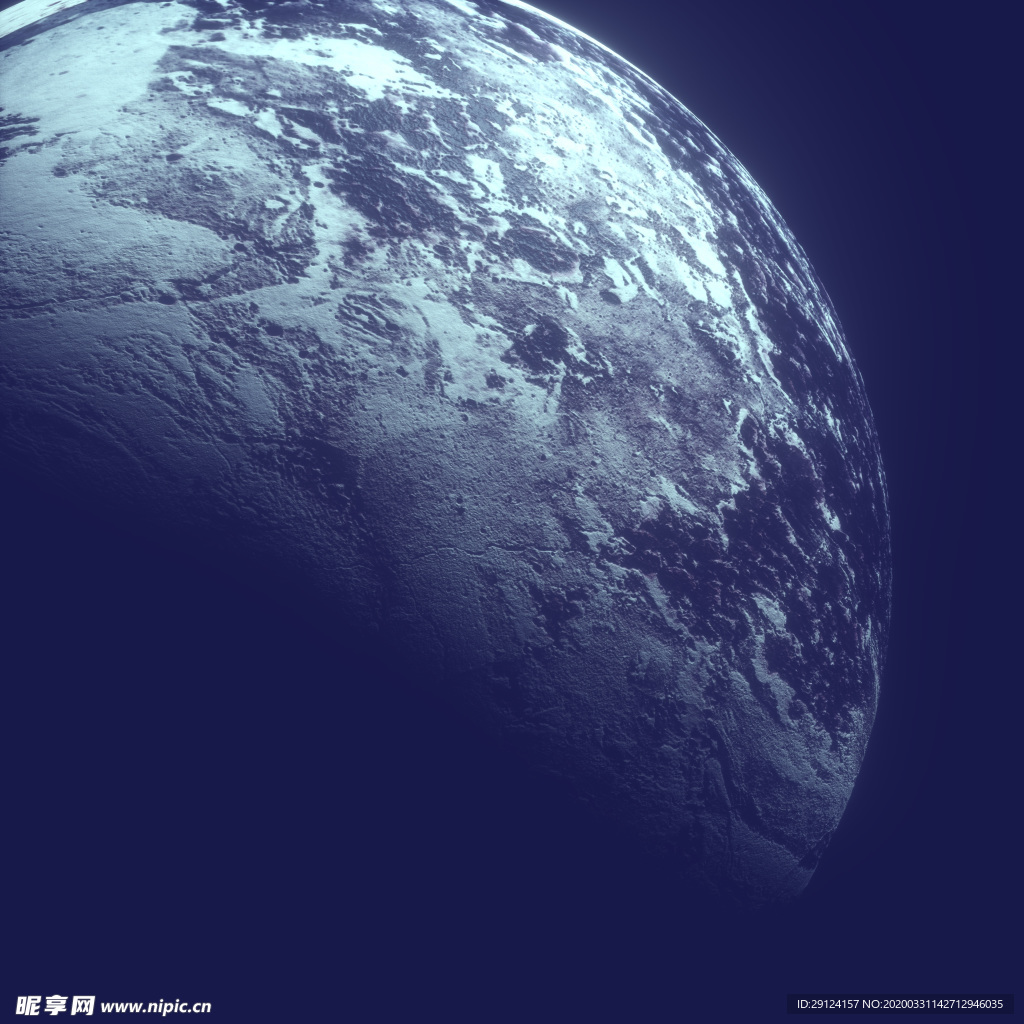 月球 星球 半月球 宇宙視角