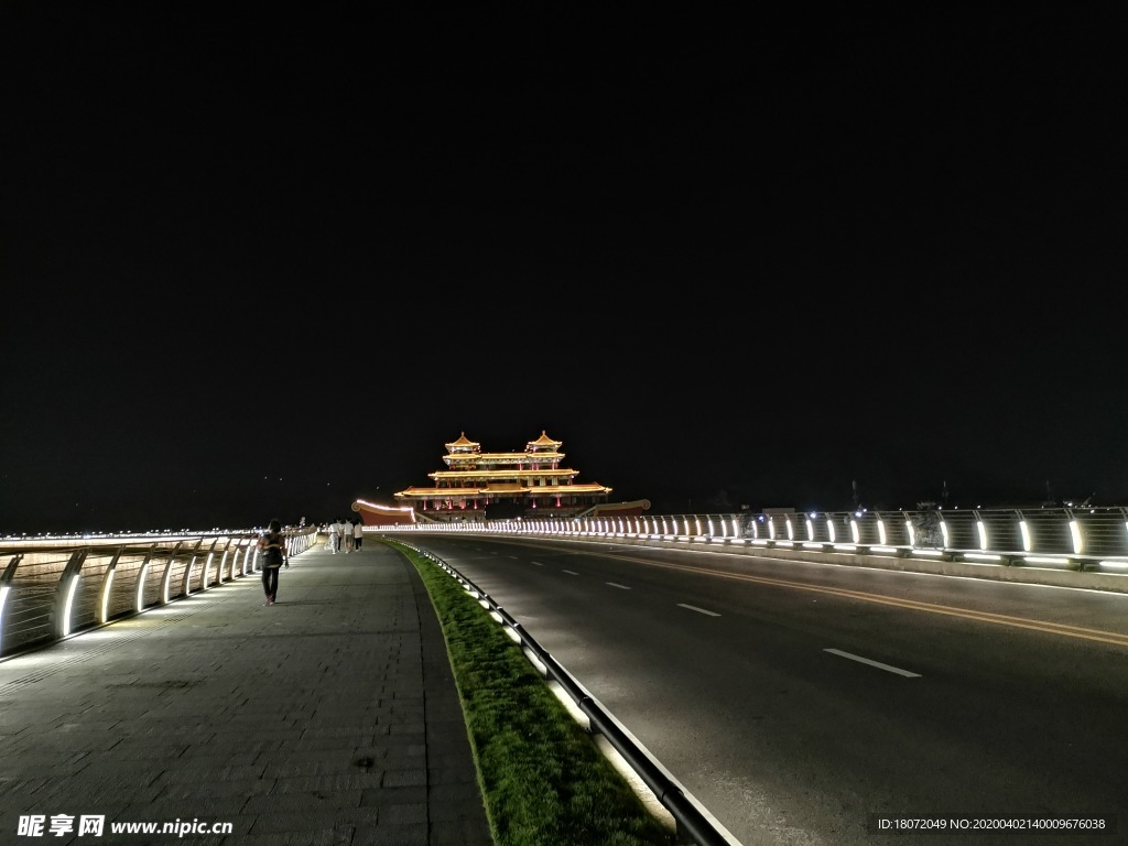 珠海得月舫 珠海地标 夜景