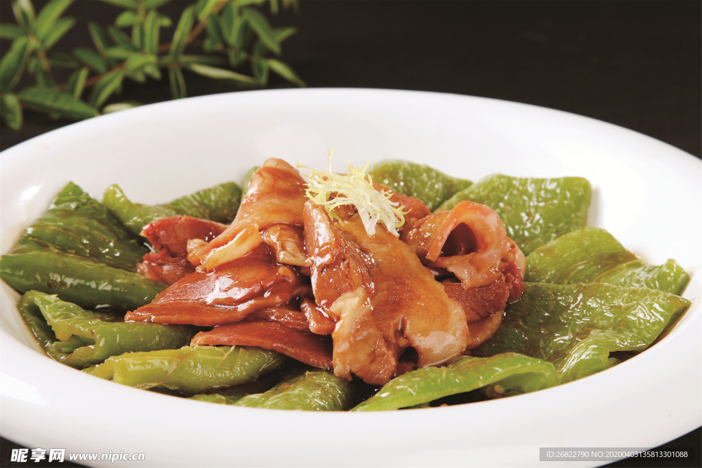 皮尖椒咸香肉