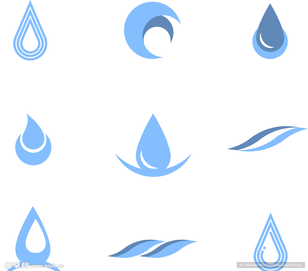 创意水滴形状组合设计