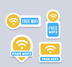 彩色免费WiFi标识