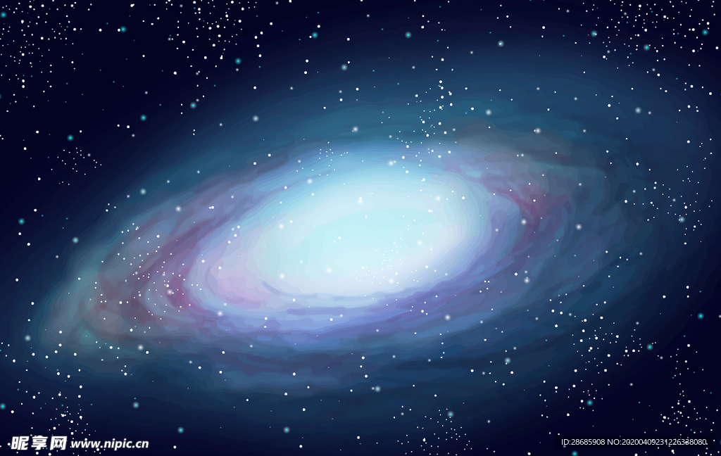 宇宙银河星云流动矢量背景