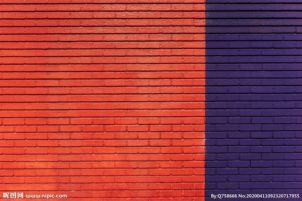 红紫砖背景墙