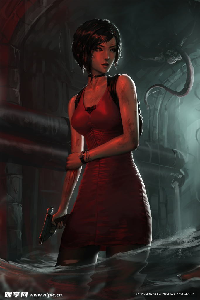 彩色動漫人物插畫背景