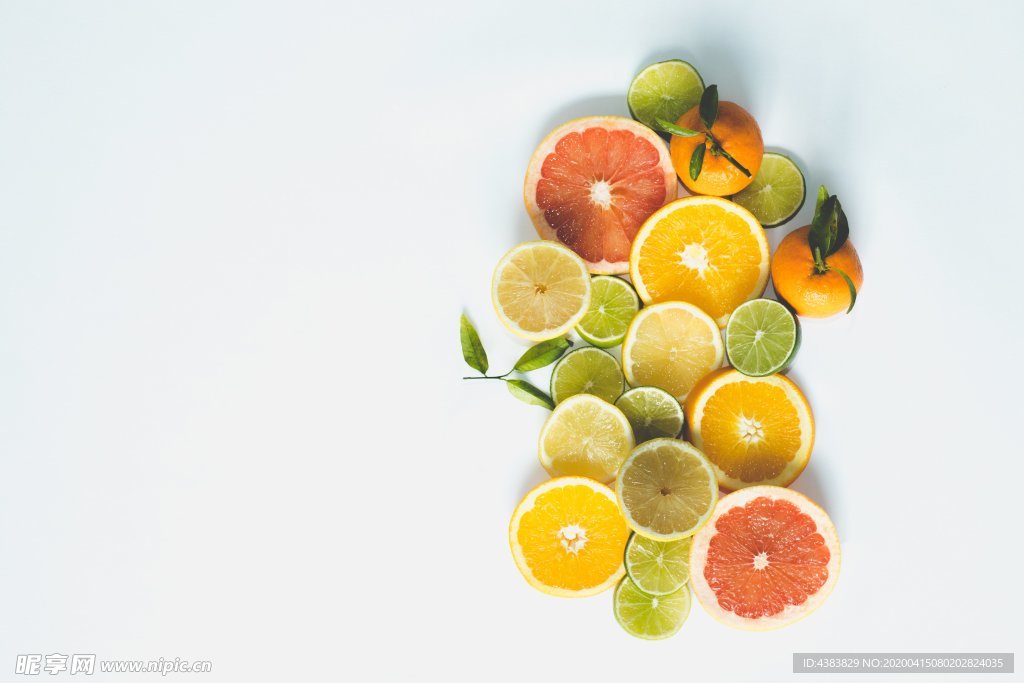 柠檬片 橙子片水果图片