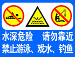 鱼塘警示标志牌