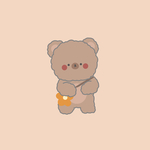 简约可爱棕色动漫小熊