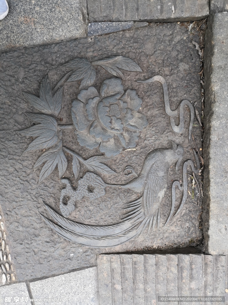 西湖石板雕刻
